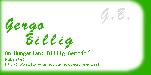 gergo billig business card